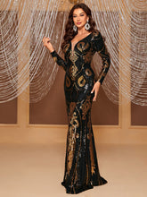 Heavy Work Evening Dress Sequined Long Sleeve Cape Party Dress Dress Elegant Cocktail Maxi Dress